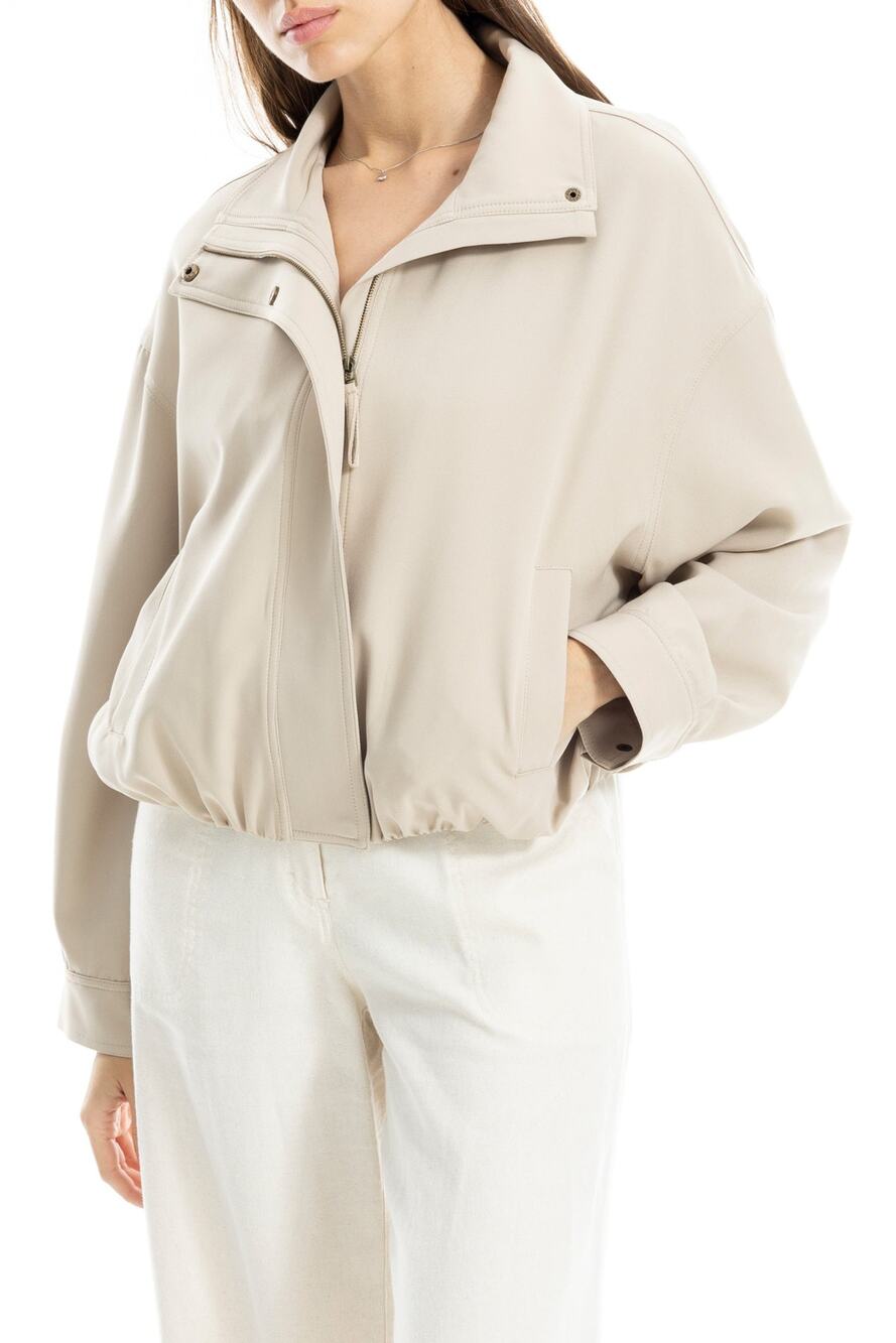 NWT Max Studio London Pumice Blouson Jacket | Relaxed Zip Front | Size Small